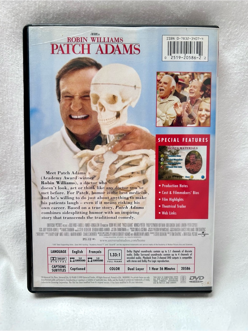 PATCH ADAMS DVD - Picture 2 of 4